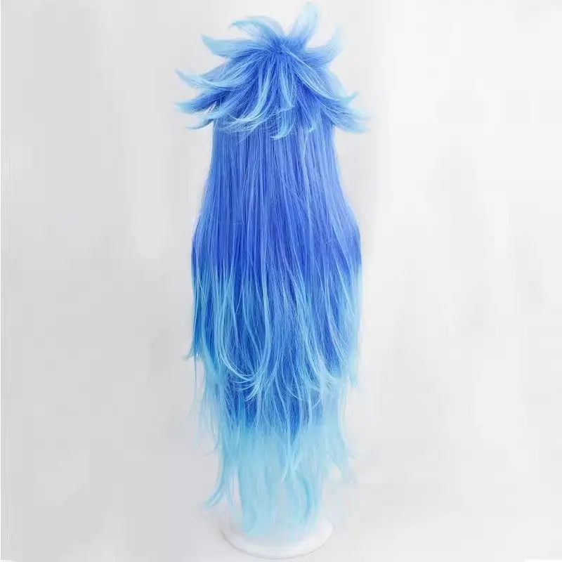 Anime Game Twisted Wonderland Idia shroud Cosplay Wig 120cm Long Gradient Blue Hair Men Women Halloween Party Roleplay Accessory