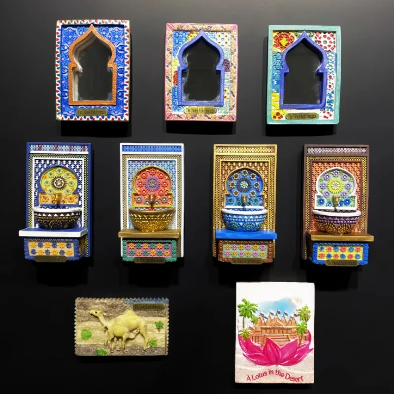 The United Arab Emirates Fridge Magnets Middle East Travelling Souvenirs UAE Refrigerator Stickers Home Decor Wedding Gifts