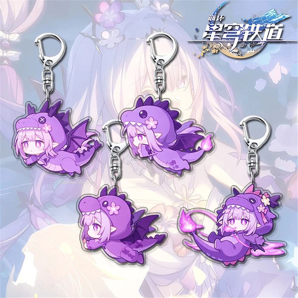 

Игра Honkai:Star Rail Castorice Косплей КОСТЮМ Акриловый брелок для ключей Аксессуары Подвеска Опора Xmas Gilf