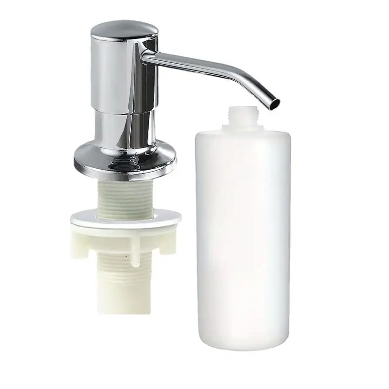 

500ml Stainless Steel Reusable Pump Head Extension Tube Liquid Bottle Sink Pump Kitchen Sink Countertop Press Pump Apparatus