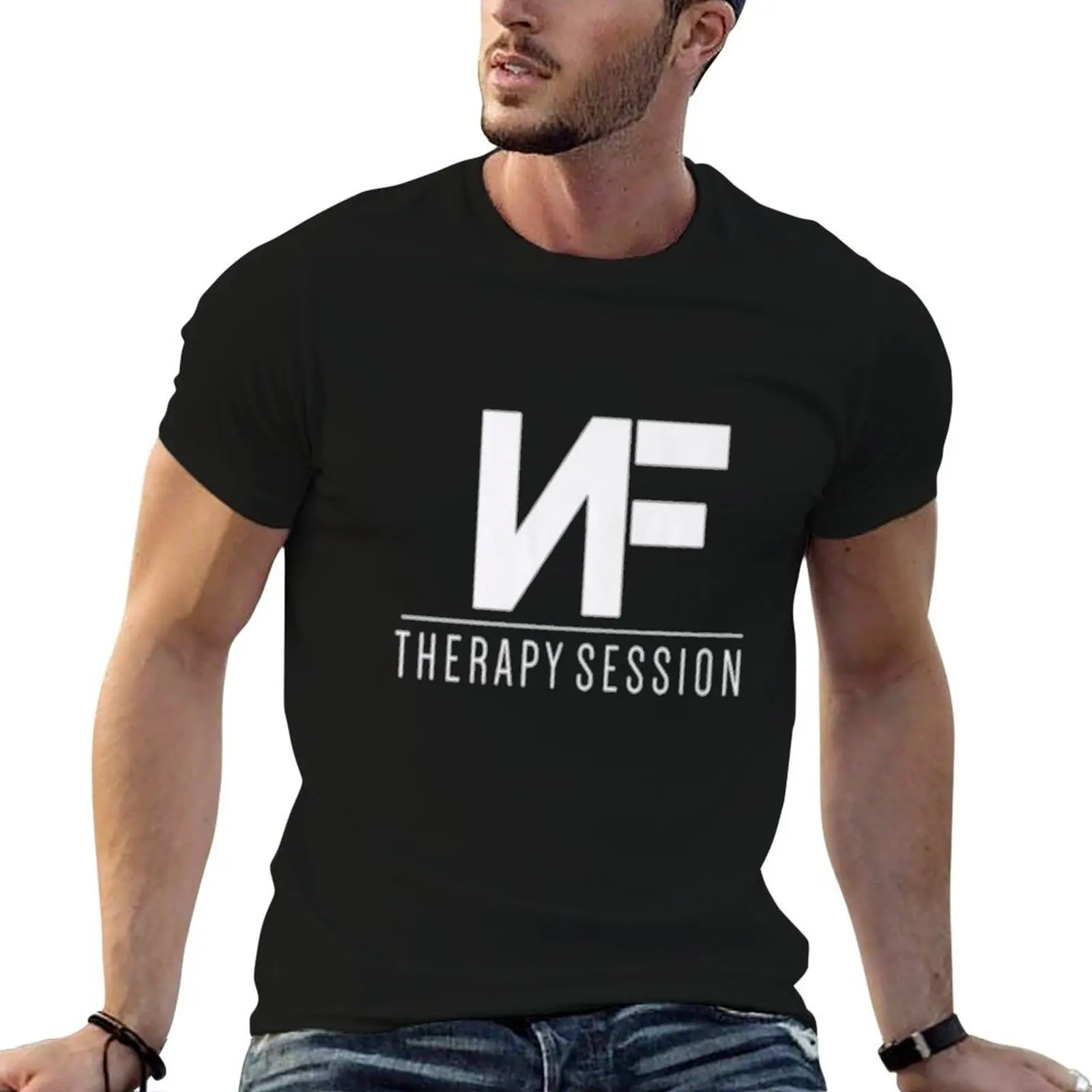 Camiseta NF-THERAPY-SESSION-Tee, camiseta para hombre, camiseta de verano para hombre, camisetas de anime 100% de algodón, camiseta oversize