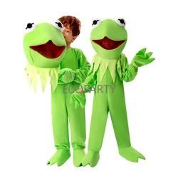 Ecoparty 2024 Halloween Muppets Kermit Green Frog Cosplay Costume Kids Carnival Stage Performance Fancy Costume