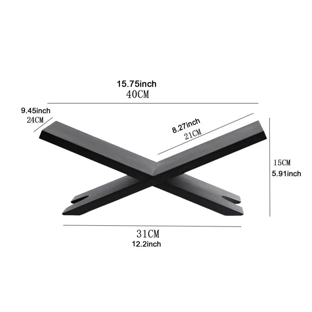 حامل كتب خشبي على شكل x حامل وصفات حامل كتب أسود لكتب الطبخ المدرسية
