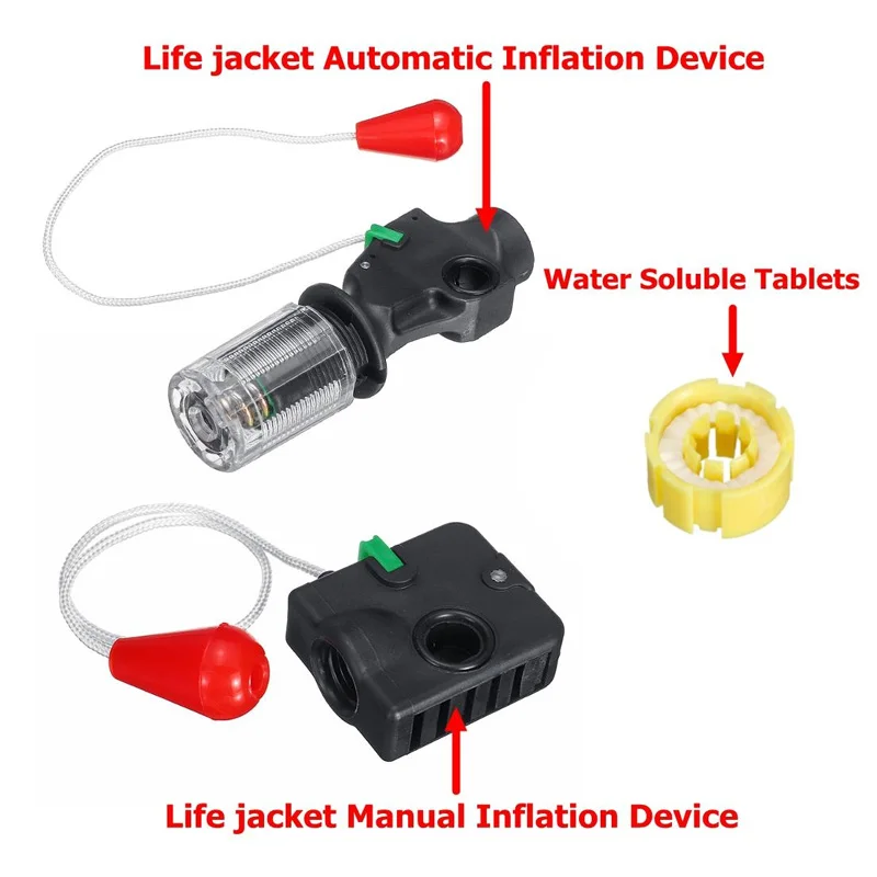 Automatic PFD Rearming Kit for Inflatable Fishing, Life Vest Activators, Trigger Bobbins for PFD Life Jacket, CO2 Cartridge