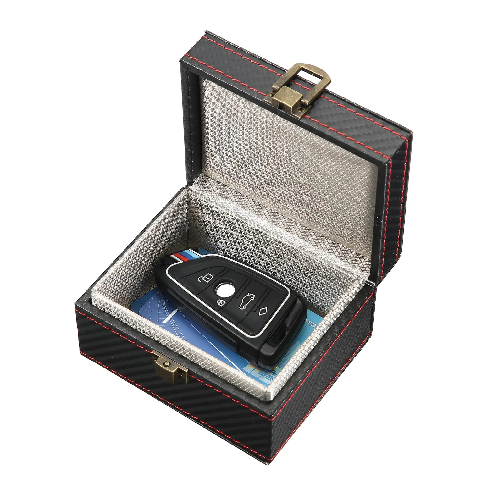 

Чехол Фарадея для автомобильных ключей, защита от RFID-сигнала, блокиратор сигнала для ключей, RFID-блокирующий чехол-кошелек для автомобильных ключей