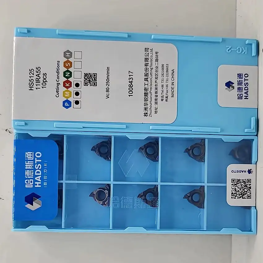 

11IRA55 HS5125 11IR A55 HS5125 HADSTO CNC carbide inserts Thread inserts For Steel, Stainless steel, Cast iron