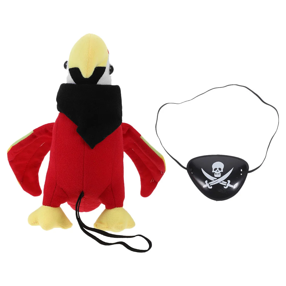 Macaw Bird Pirate Role Play Toy Parrot Makeup Costume Props Pp Cotton Stuffed Model