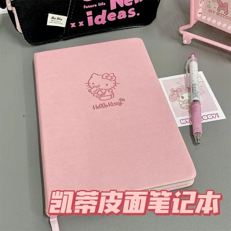 Kawaii Sanrio Hello Kitty Anime Notebook High Appearance Thickening Student Diary Book Simplicity Cute Cartoon Children Gifts