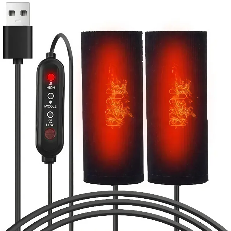 

USB Electric Heating Motorcycle Heated Grips Cover - Removable, for Motorbike, Motocross, Bicycle Handlebar, Keep Hands Warm