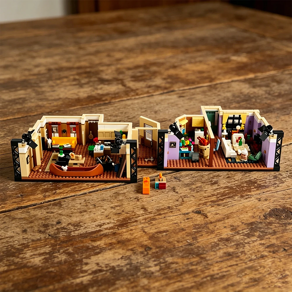 Popular toys street view series hotel-style apartment building model building blocks youth educational assembly toys gifts