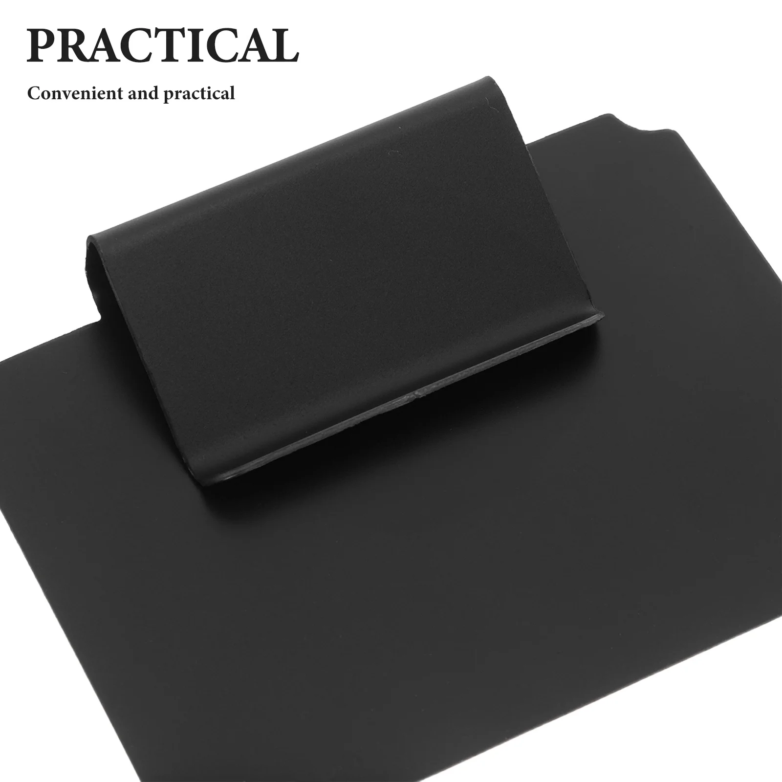 12 قطعة من حاملات الملصقات متعددة الاستخدامات باللون الأسود غير اللامع وقابلة لإعادة الاستخدام وقابلة للمسح لأرفف حاويات سلال المؤن #5