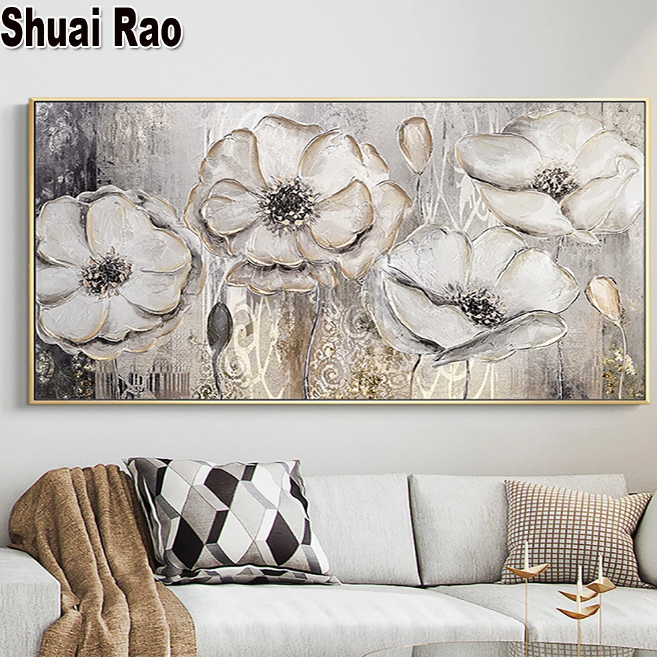 Abstract Flower 5D diy diamond painting new arrivals Full Rhinestone embroidery full mosaic picture large poppy still life Decor
