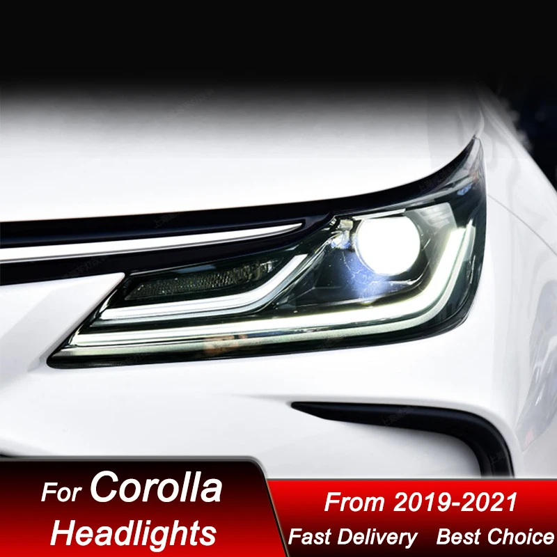 

Car Headlights For Toyota Corolla 2019-2021 new full LED Headlamp Assembly Upgrade High Configure Projector Lens Accessories Kit