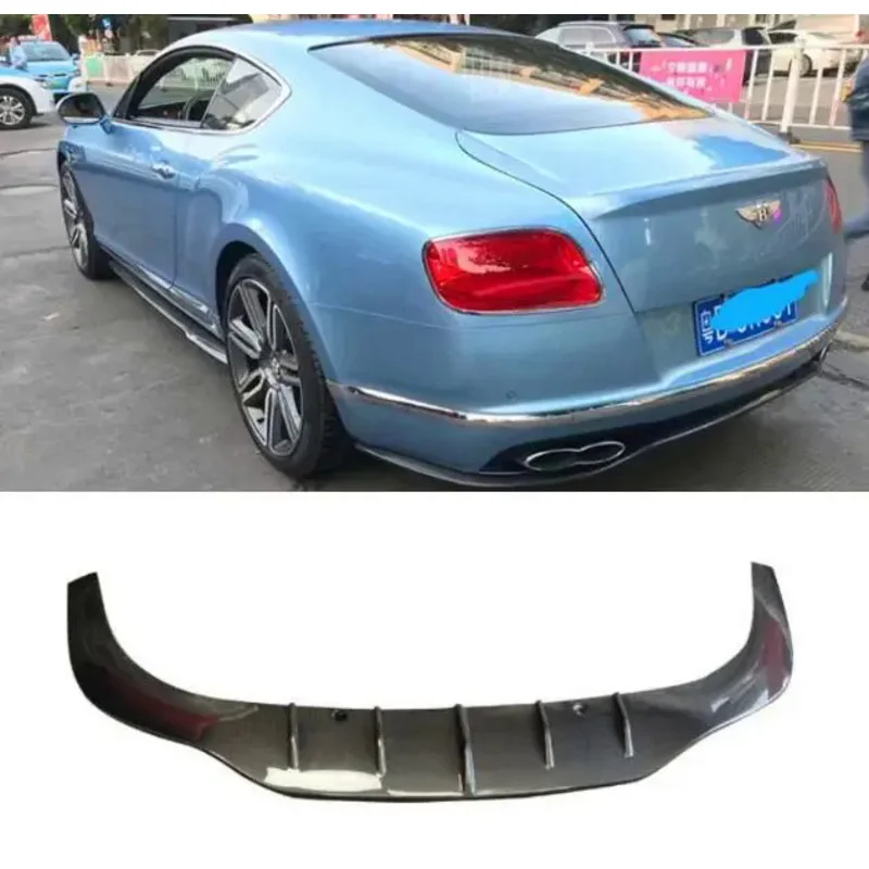 

Real Carbon Fiber Rear Bumper Lip Diffuser Spoiler For Bentley Continental GT W12 2015 2016 2017