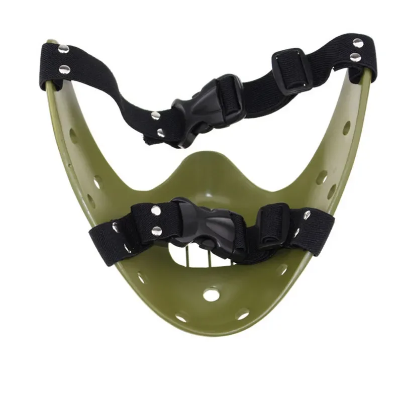 Máscaras de Hannibal Horror Hannibal Lecter el silencio de los corderos mascarada máscara de Halloween aterrador Ogre Cosplay máscara de resina