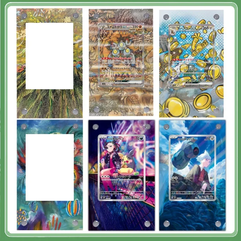 Покемон, ревущая луна, песчаные шоки, акриловая расширенная картина, застрявший кирпич, аниме, классическая игровая коллекция, подставка для карточек Покемон, ревущая луна, песчаные шоки, акриловая расширенная картина, застрявший кирпич, аниме, классическая игровая коллекция, подставка для карточек