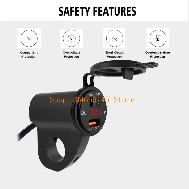 5AsD -Leistungsadapter mit LED -Voltmeter -Off Switch SAE zu USB -Adapter für Telefon -GPS