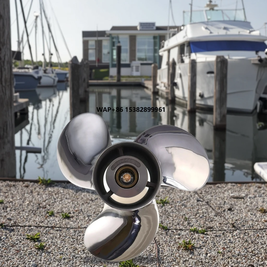 

New 13.6*21 Stainless Steel Outboard Motor Propeller 3 Blades Compatible with 90+HP Marine Outboard Engine for Boats