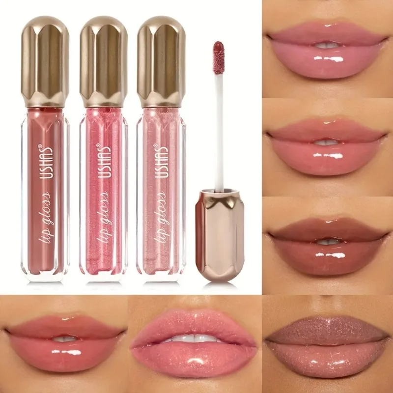 Mirror Pearl Lip Gloss Waterproof Long Lasting Moisturizing Lipstick Shine Glitter Lip Glazy Women Non Stick Cup Lip Tint Makeup