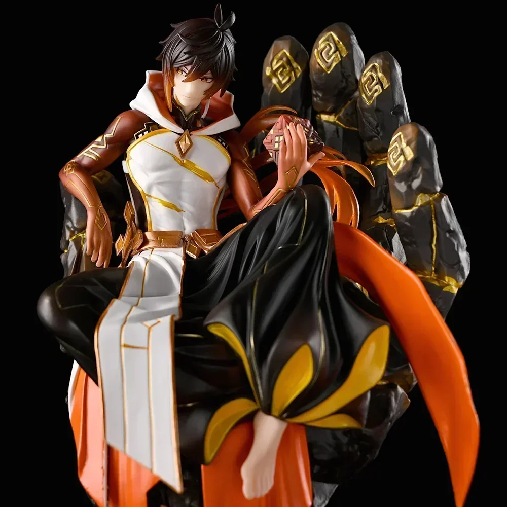 26cm Genshin Impact Zhongli Pvc Anime Figure Toy Gift The World Rock King High Quality Model Vientiane Office Decoration Statue