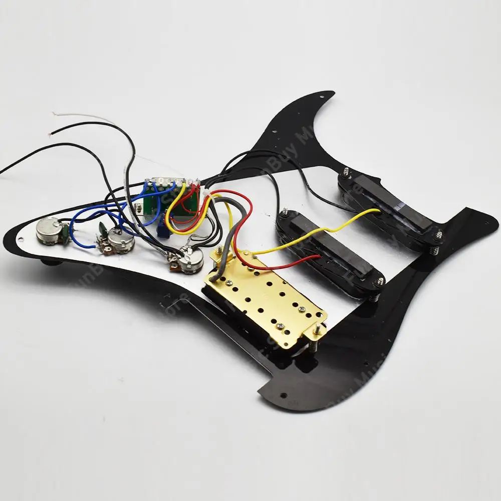 SSH Umbrella-type Loaded Prewired Pickguard Pickup Tone Volume Control with Guitar Backplate for ST Electric Guitar White Black