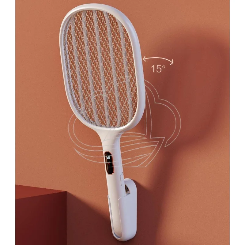 Yanmi Rechargeable 2 in 1 Mosquito Racket Killer Lamp Electric Mosquito Swatter For Home