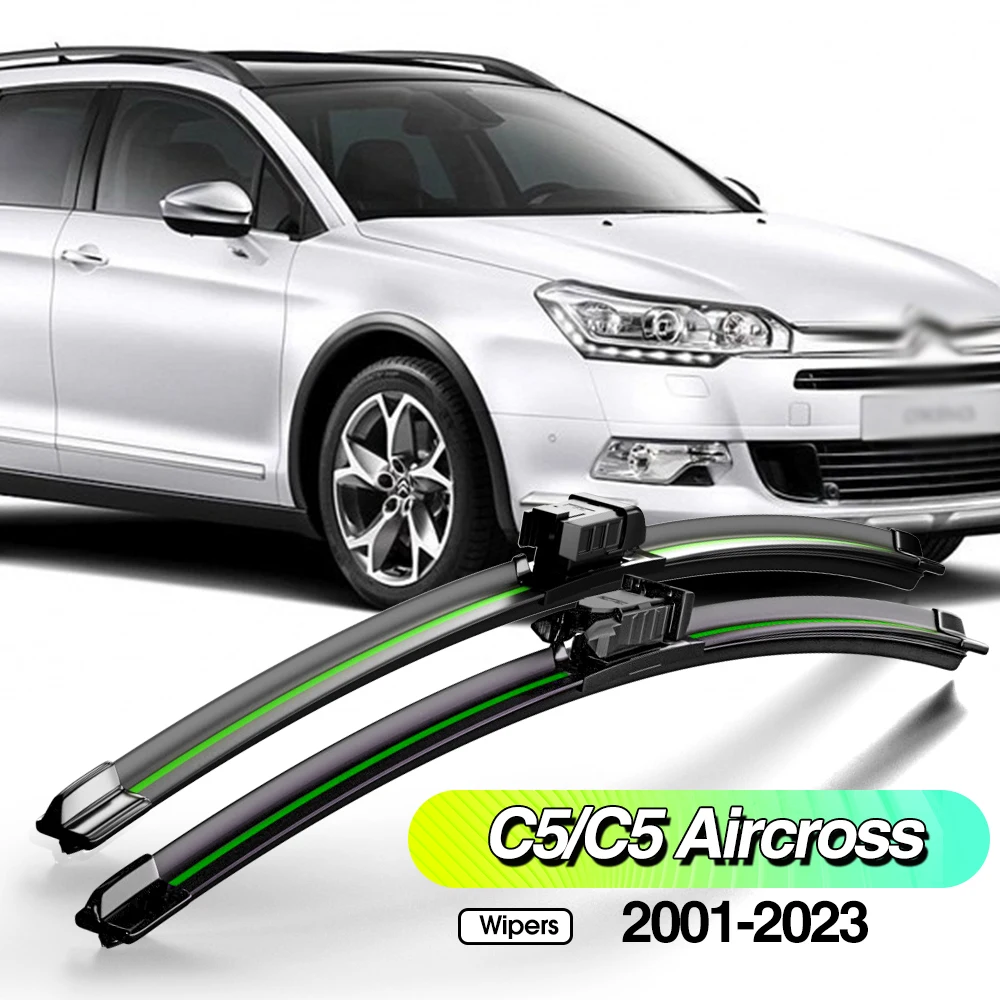 

For Citroen C5 C5 Aircross 2001-2023 2pcs Front Windshield Wiper Blades Windscreen Window Accessories 2007 2008 2010 2015 2019