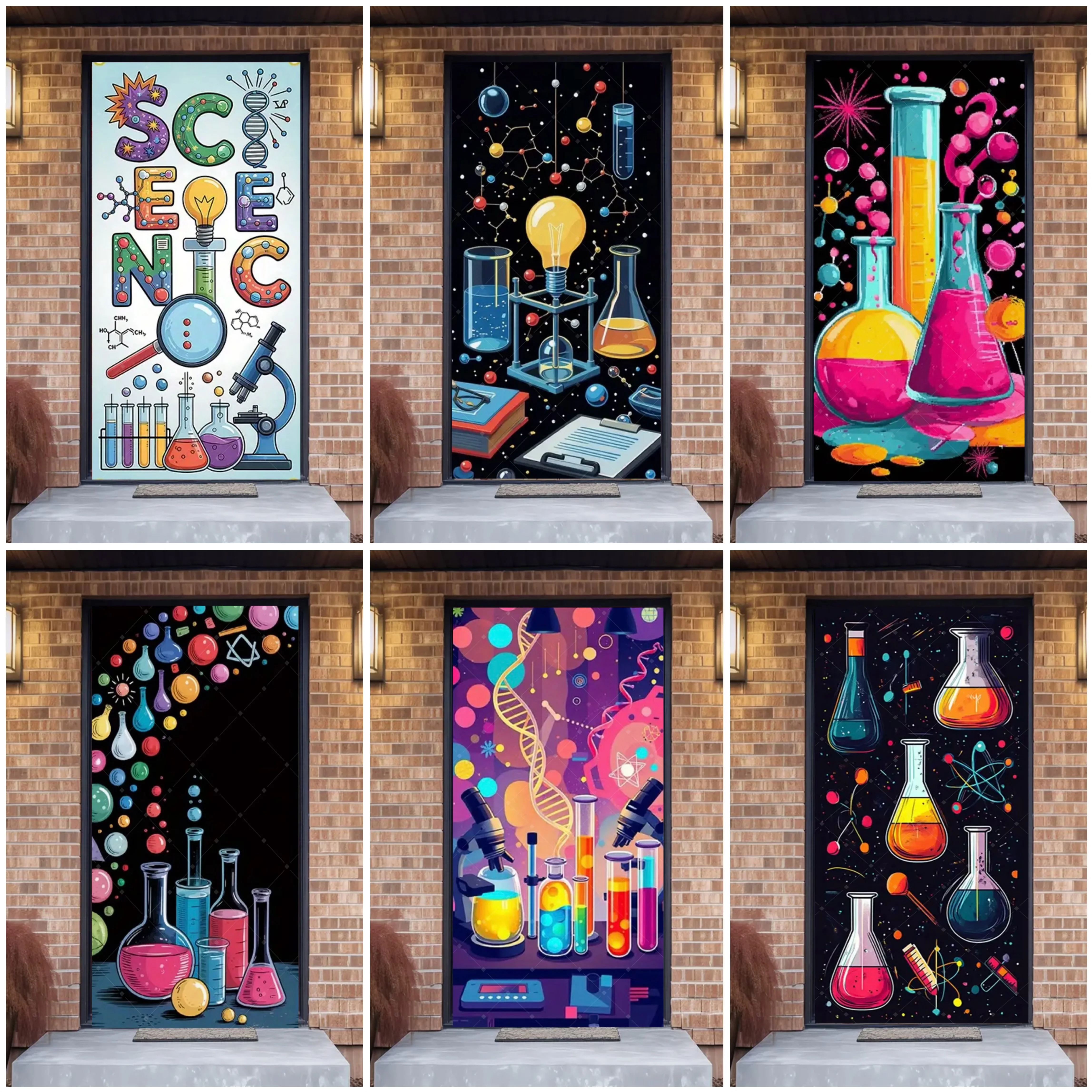 

Crazy Science Experiment Party Porch Decorations Backdrop Chemistry Experiment Kids Birthday Party Supplies Decorations Banner