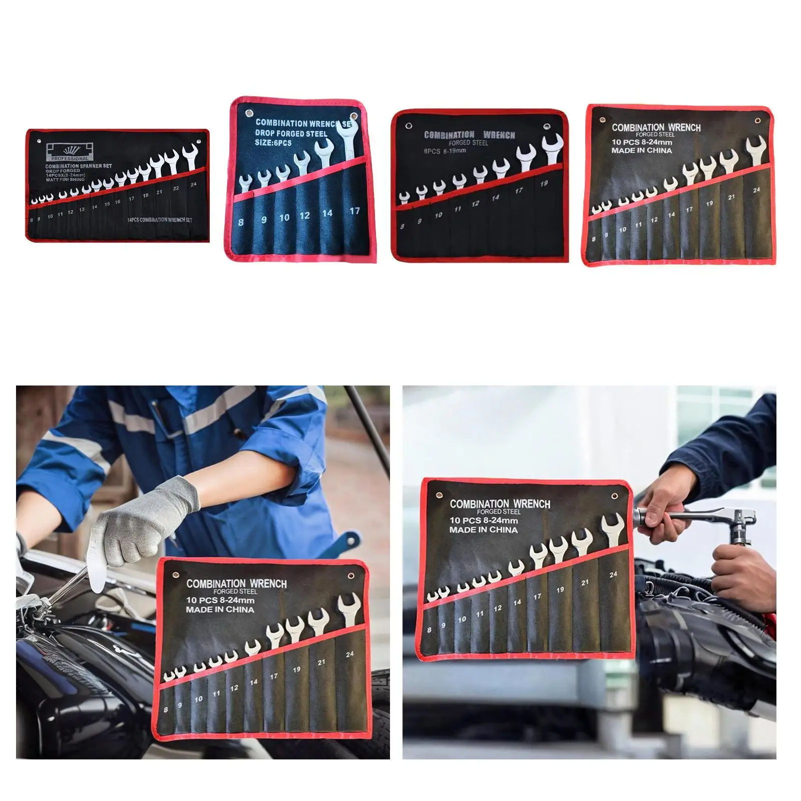 

Wrench Set Flexible Ratchet Wrench Multifunction Convenient Spanner Combination Wrench Set for Car Truck Boat Auto Repairs