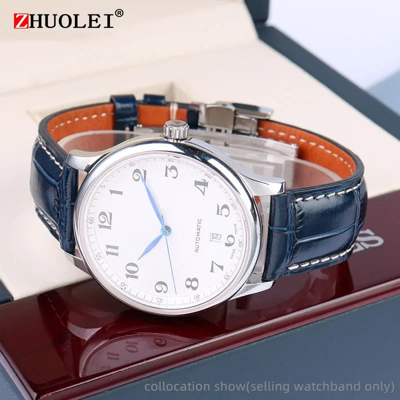 Genuine Leather Watchband Watch Strap For Longines  L2 L3 L4 Masters COLLECTION Watch Belt Bracelet Cowhide Strap 19mm 20mm 21mm