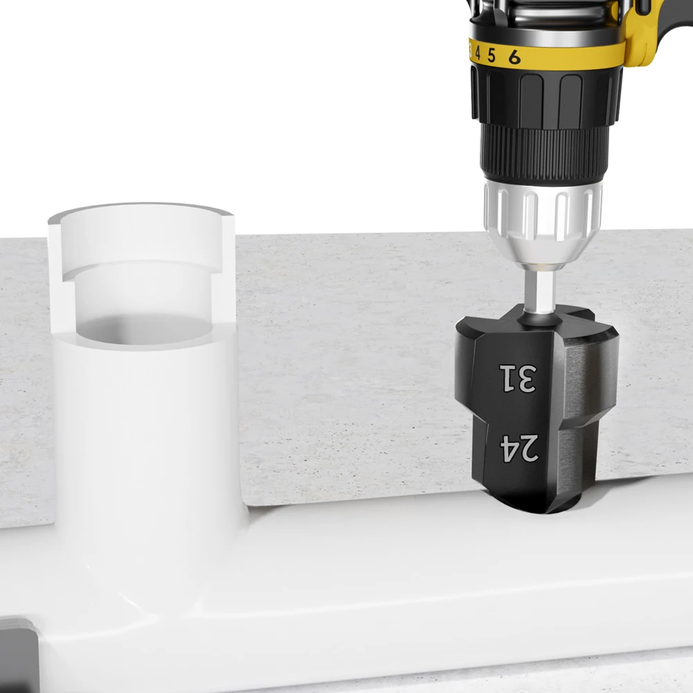 1pc PPR Lifting Drill Bit Tungsten Steel Hexagon Shank Water Pipe Connection Tool For Water PVC Pipe Reaming Expander Connector