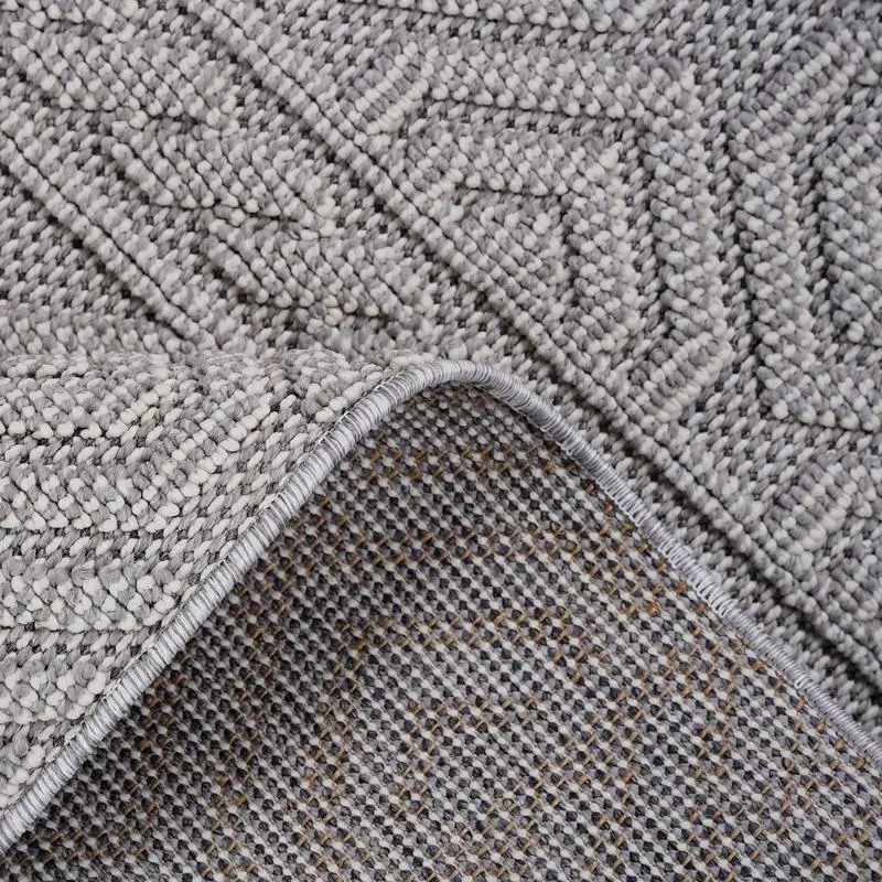 Geometric Indoor Outdoor Area Rug 6x9 White Design