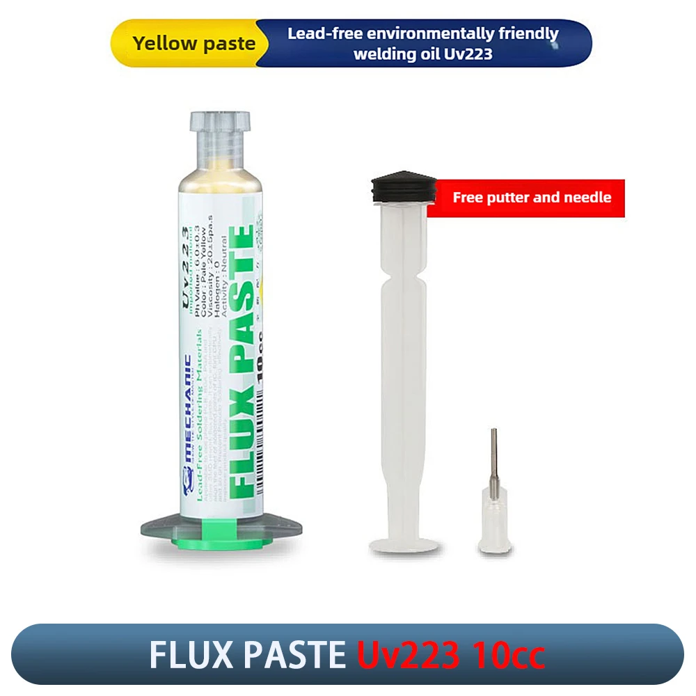 Solder Flux Paste – 10cc No-Clean RMA-UV-559, Easy Tinning, For Electronics Repair, BGA, PGA, CSP