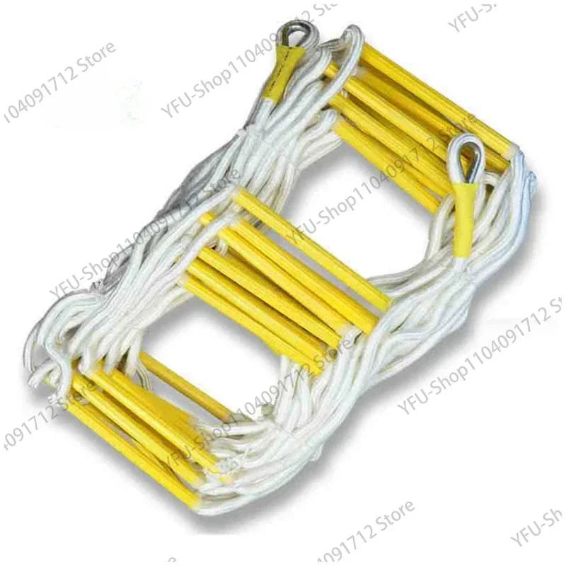 15M Rescue Rope Ladder 3-4th Floor Escape Ladder Emergency Work Safety Response Fire Rescue Rock Climbing Anti-skid Soft Ladder