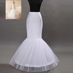 Sereia petticoat 1 hoop osso elástico casamento crinoline trompete nupcial petticoat 2019