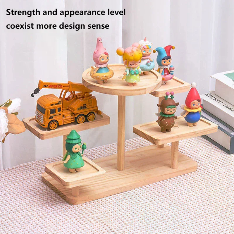 Solid Wood Decorative Display Ornament INS Style Multi-Layer Storage Rack