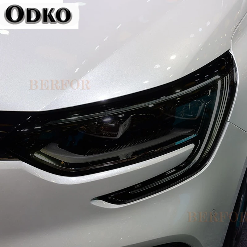 

For Renault Megane 4 2017-Present Car Headlight Protective Film Smoked Black Tint Wrap Vinyl Transparent TPU Sticker