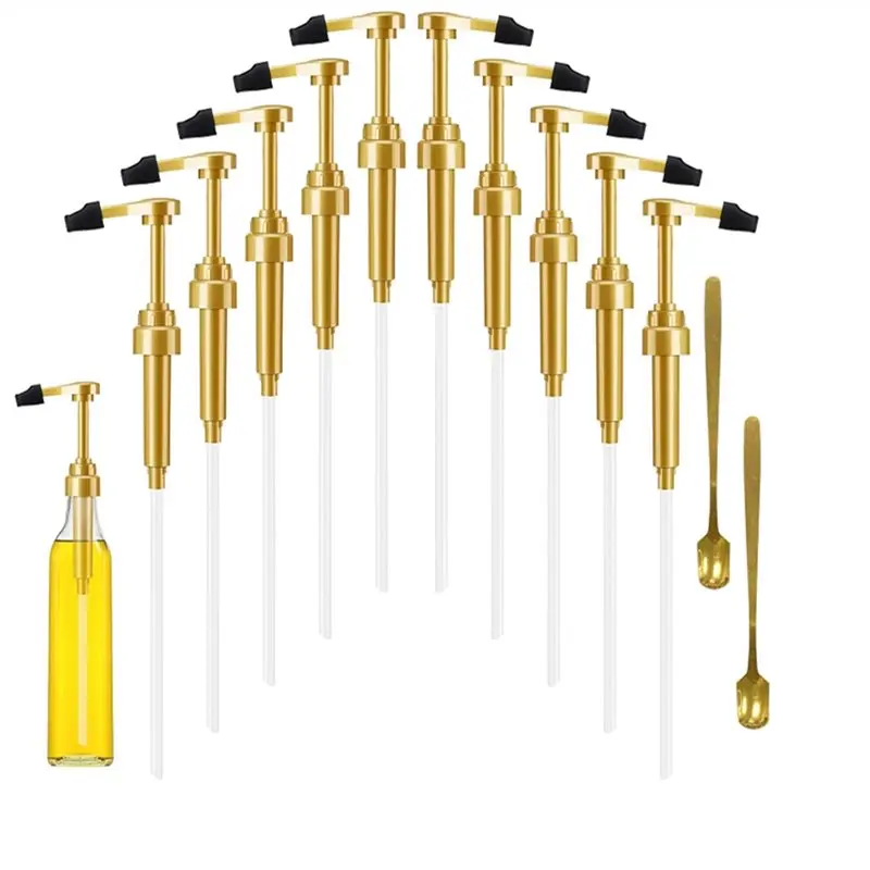 For Monin 750Ml Glass Bottle Compatible 10 Pcs For Coffee Syrup Dispensing Pump With Tip Covers, 1/4 Oz For Coffee, Cocktail