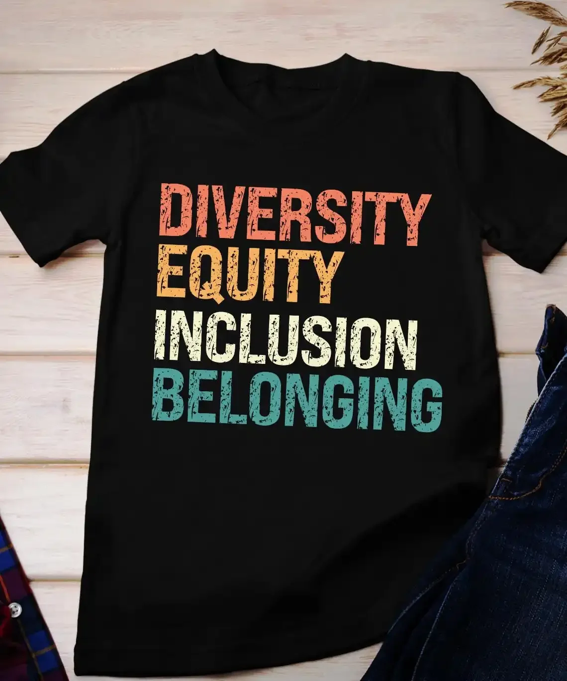 T-shirt Diversité, équité, inclusion, sentiment de pertinence, rentrée scolaire, unité, tous ont une place, vous comptez, équipe Deib