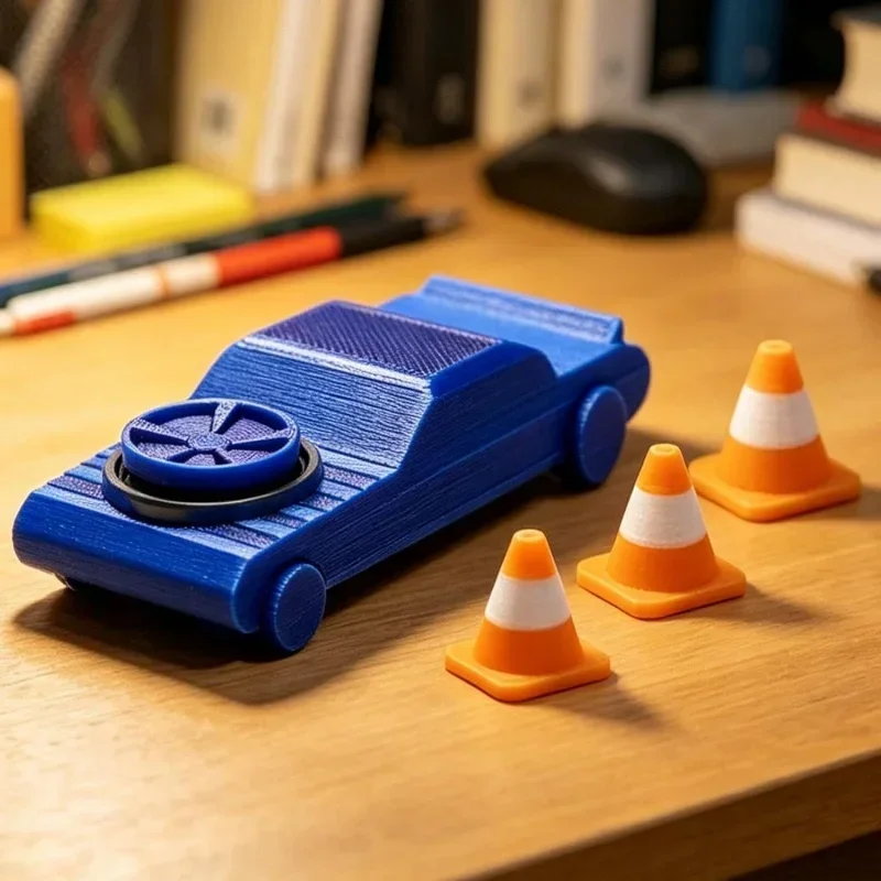 Taschen-Drift-Fidget-Auto 3D-Gedrucktes Mini-Finger-Drift-Auto Spinner Gyro Tragbares Stress- und Angstabbau-Schreibtischspielzeug für Kinder und Erwachsene – Detail 4