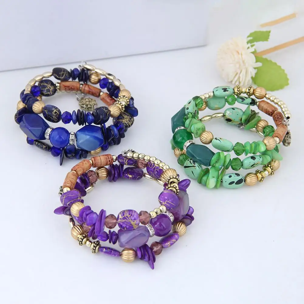 Women Bracelet Trendy Colorful Women Bracelet Lightweight Lady Bracelet  Good Workmanship Lady Bracelet for Dating