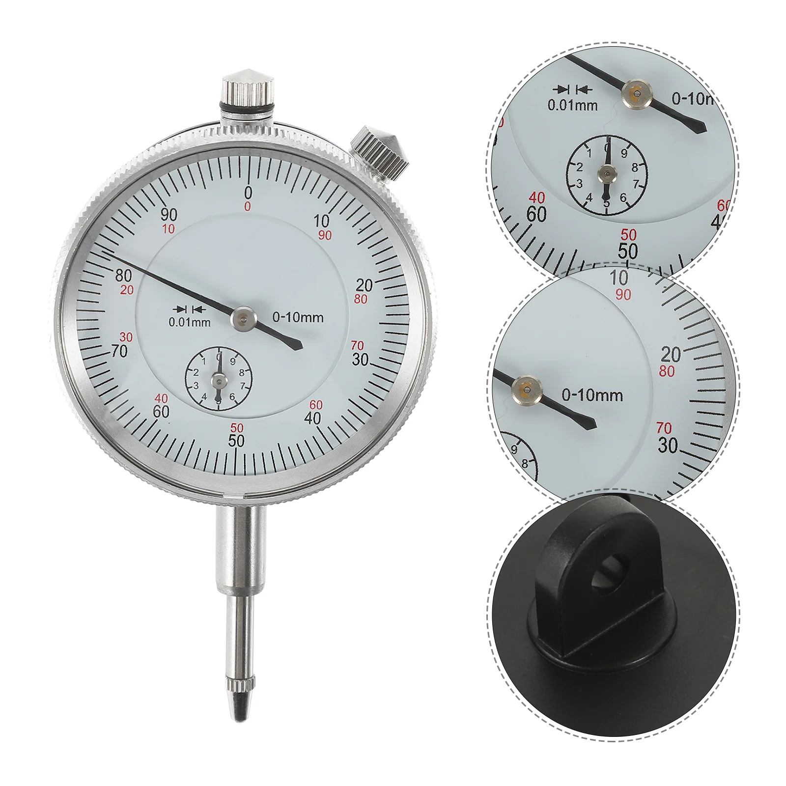 Digital Precision Dial Gauge 0 10Mm High Resolution 0.01Mm Wear Resistant Aluminum Housing Robust Pointer Indicator For