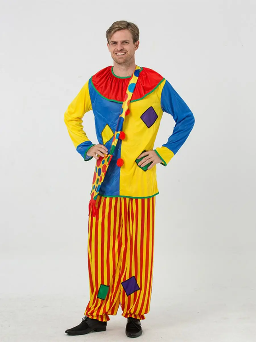 Nuovo cosplay loween Clown Costume da ballo per adulti Vestito da performance sul palco Capelli lisci Par Indossare poliestere Nessun registro del marchio...