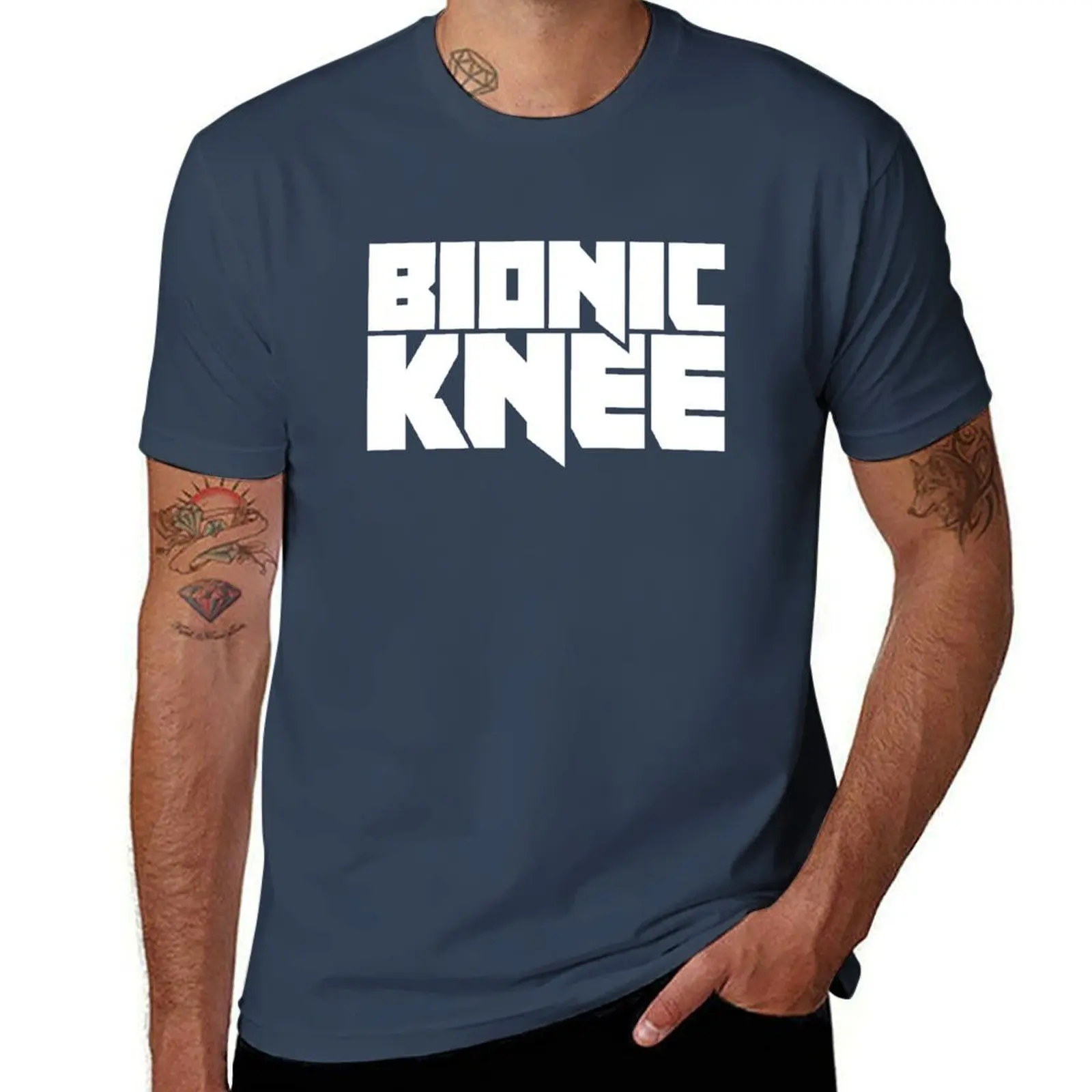 

Bionic Knee Joint Replacement Knee Surgery T-Shirt Outdoor Working T-Shirt