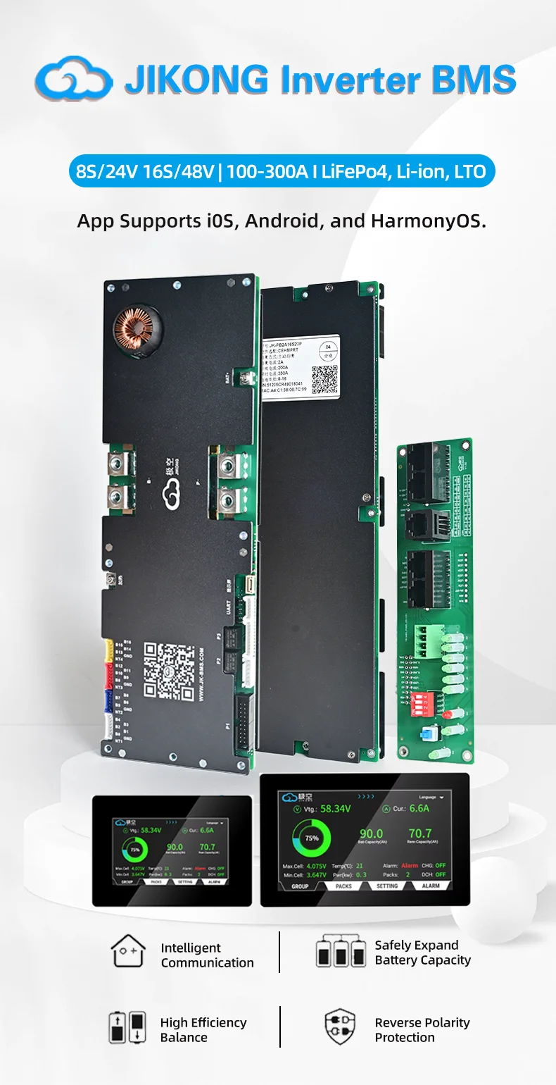 JK Lifepo4 48V 300A JK-PB2A16S30P V19 Wechselrichter BMS 2A Aktiver Ausgleich 8S-16S RS485 CAN BT HEAT für Growatt Deye Wechselrichter – Detail 2