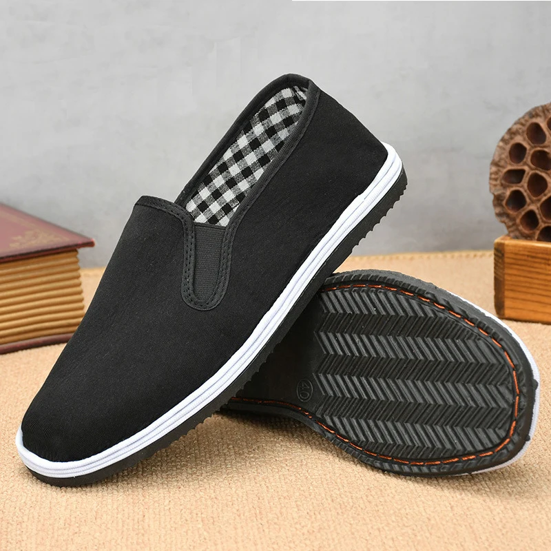 Men\'s Traditional Black Cloth Shoes Are Breathable, Wear-resistant, Casual, Comfortable, and Easy to Drive