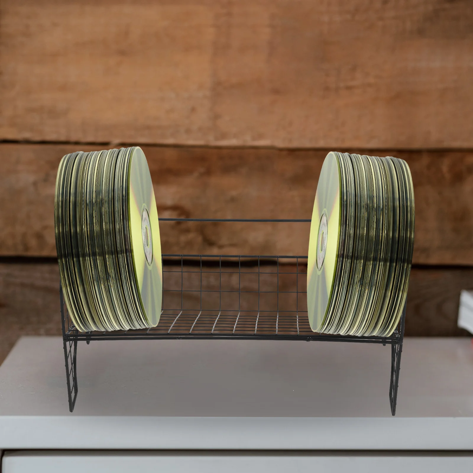 رف كتب حديدي لسطح المكتب، تصميم قديم مدمج، هيكل ثابت، حامل كتب متعدد الوظائف، منظم سجل المجلات، رف تخزين #6