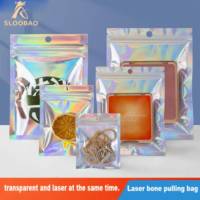 

Laser Yin Yang Self sealing Aluminum Foil Plated Headgear Earrings Necklace Sealed Pocket Mobile PhoneCase Plastic Packaging Bag