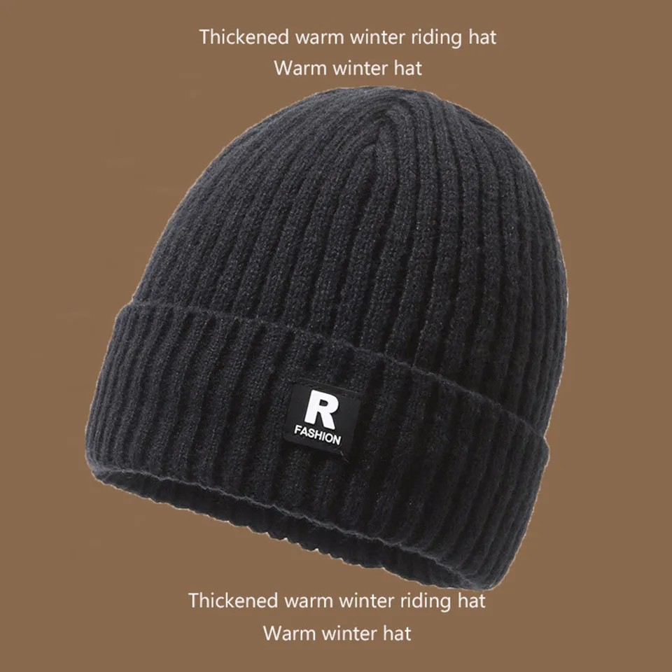 LOOGDEEL 겨울 니트 모자 남성 여성 벨벳 양털 스카프 야외 사이클링 스키 따뜻함 모자 두꺼운 플러스 목 보호 모자를 쓰고 있죠
