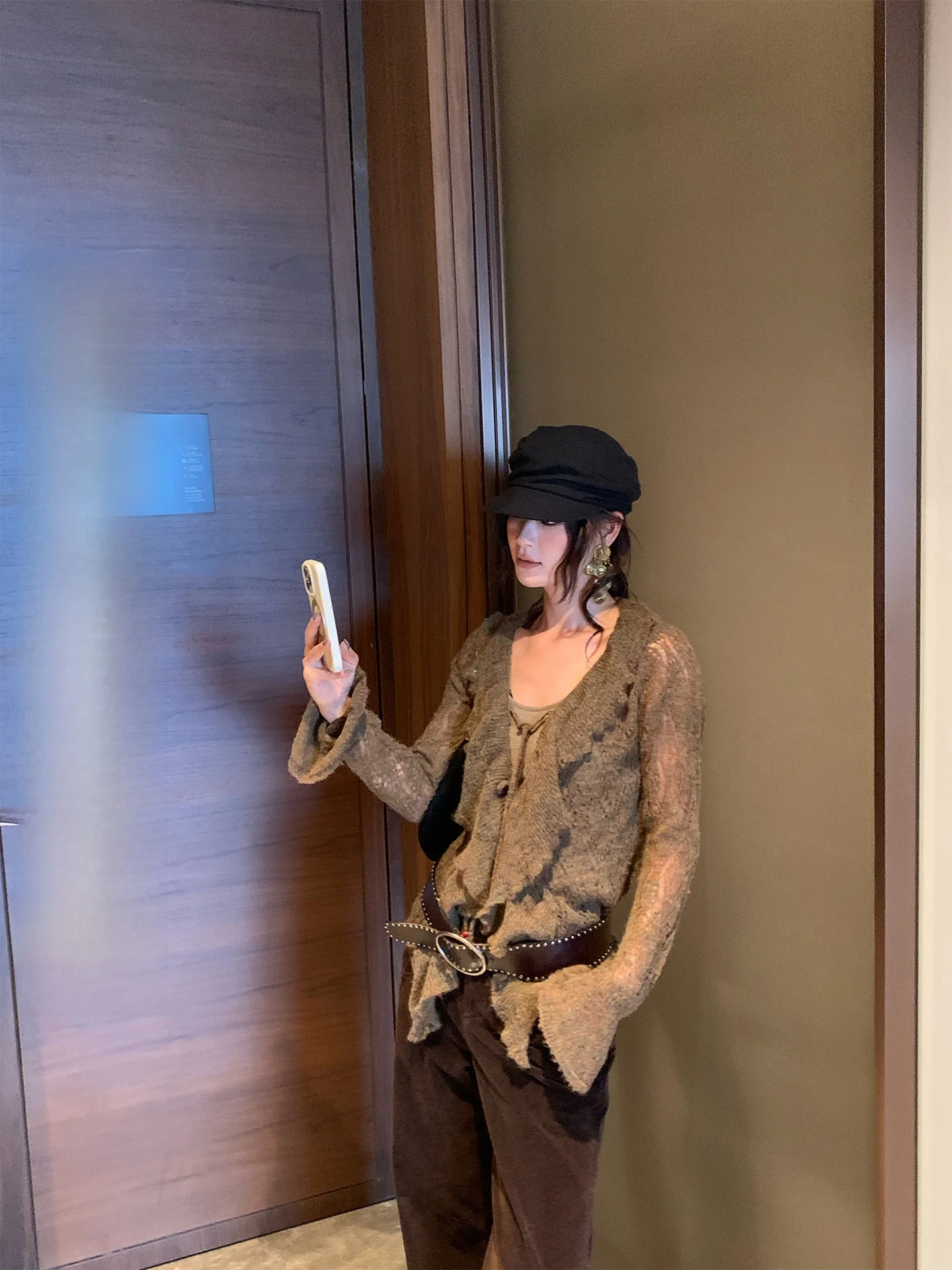 

Ele женский свитер Lazy Sle V-Ne Long Sve, теплый, с подогревом, осень-зима, Новое поступление, винтажный дизайн, воротник Lotus Le